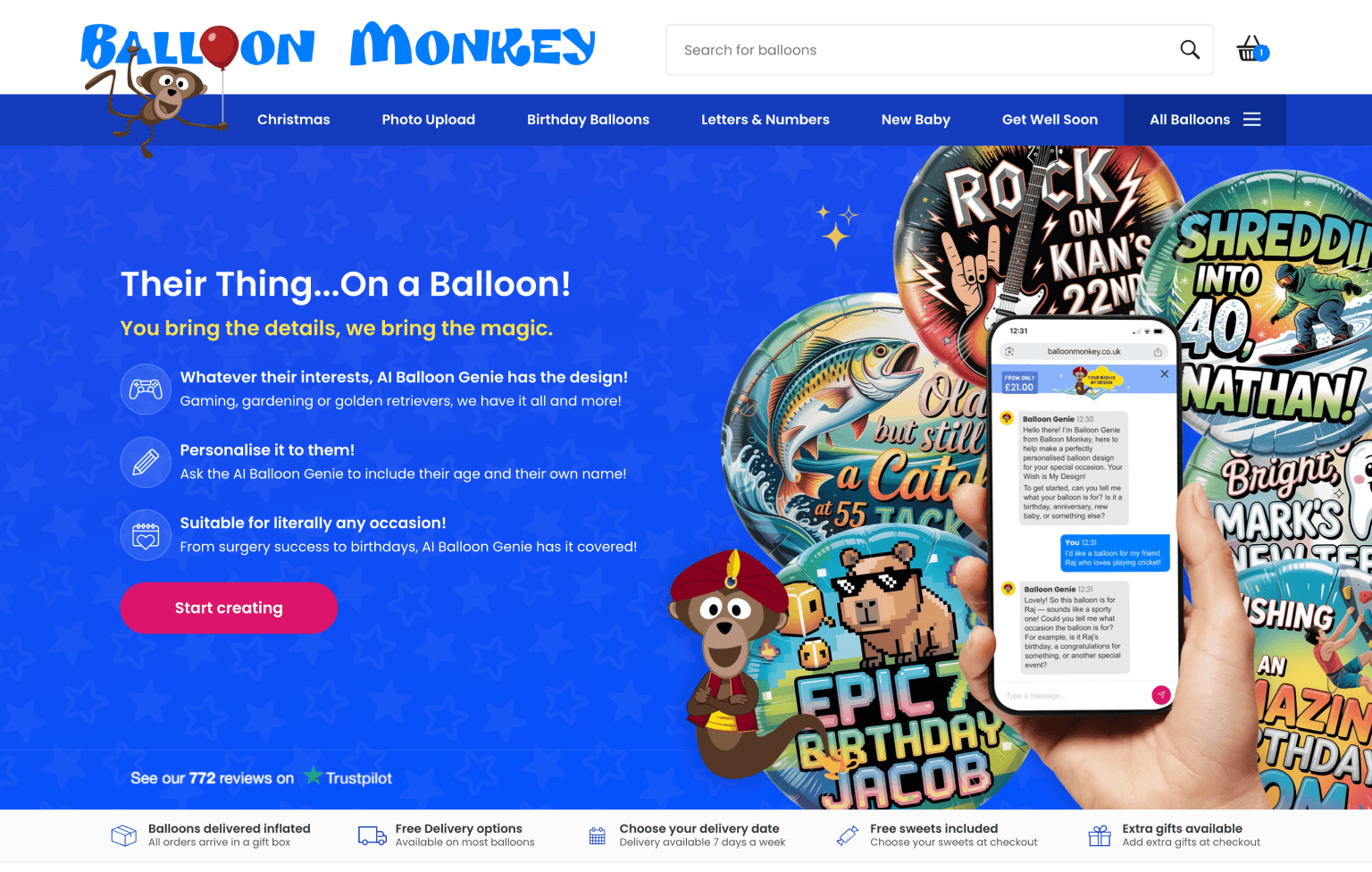 Screenshot of desktop device