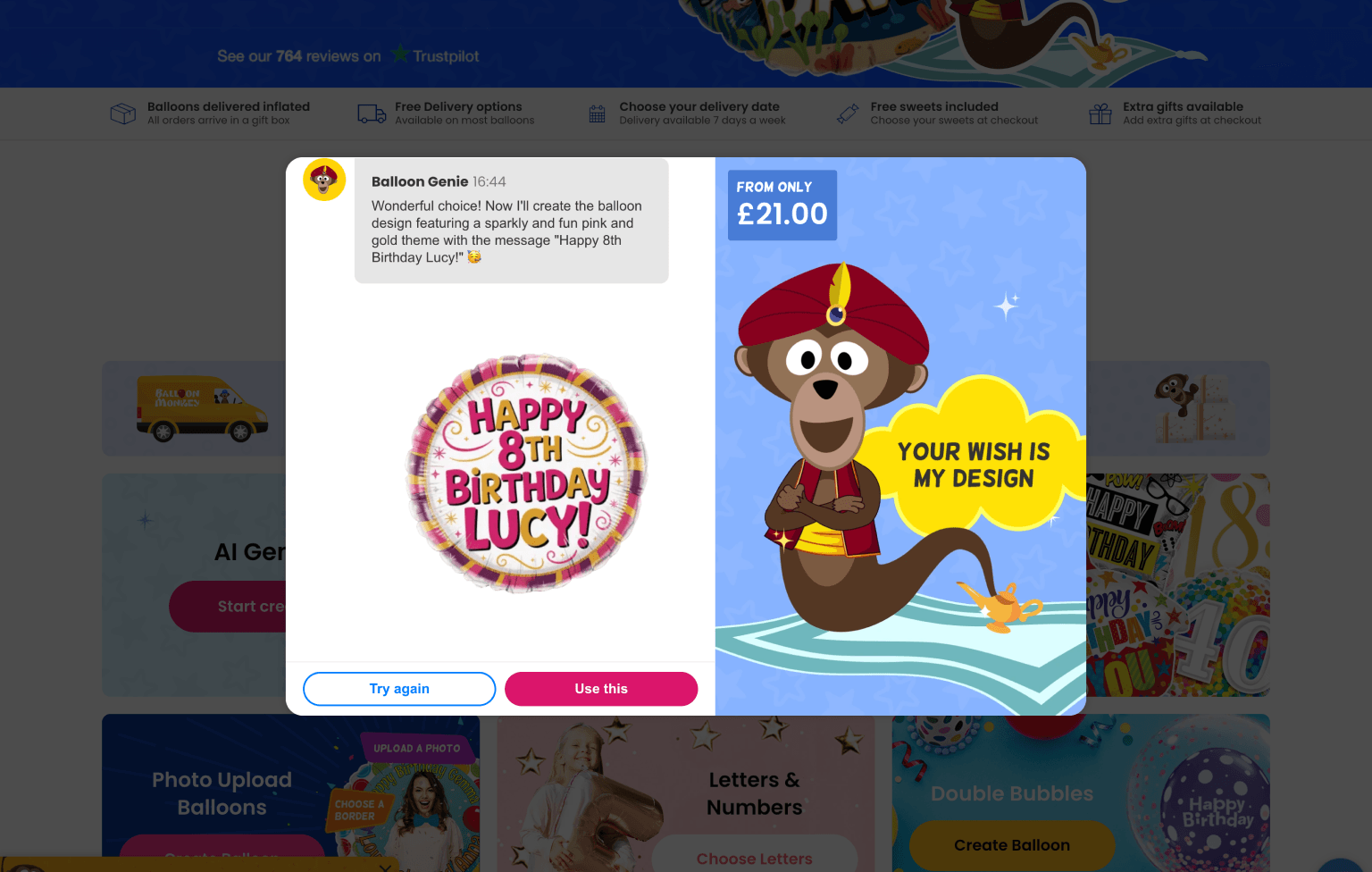 Screenshot of desktop device