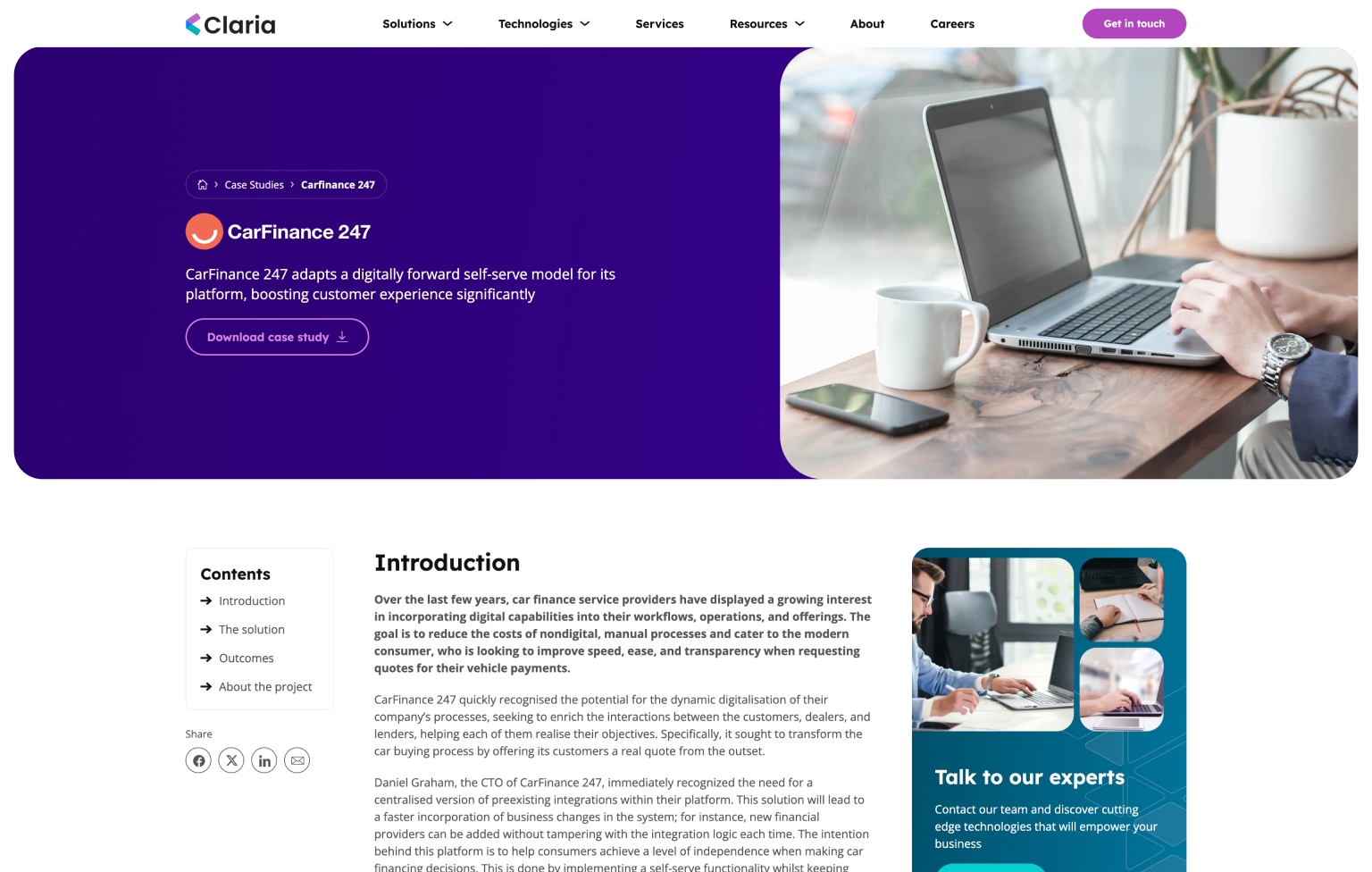Screenshot of desktop device