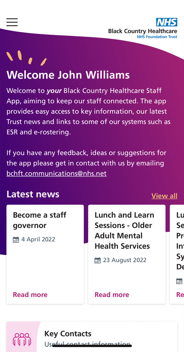Screenshot of mobile device