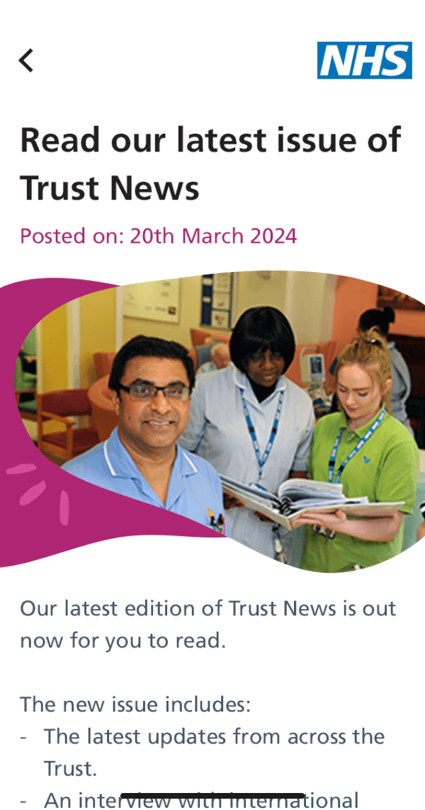 Screenshot of mobile device