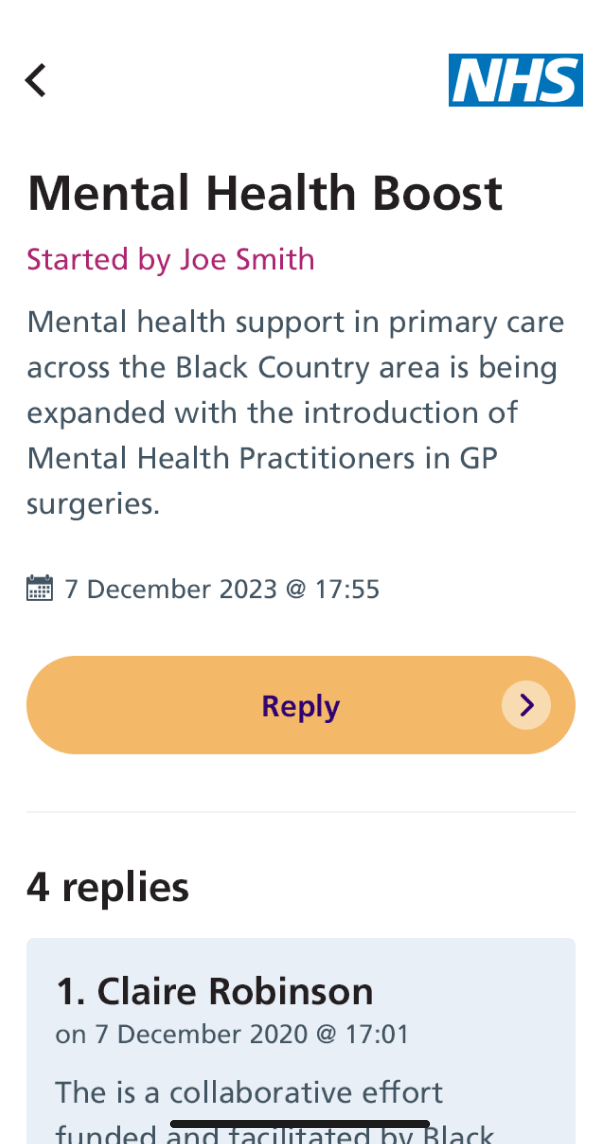 Screenshot of mobile device