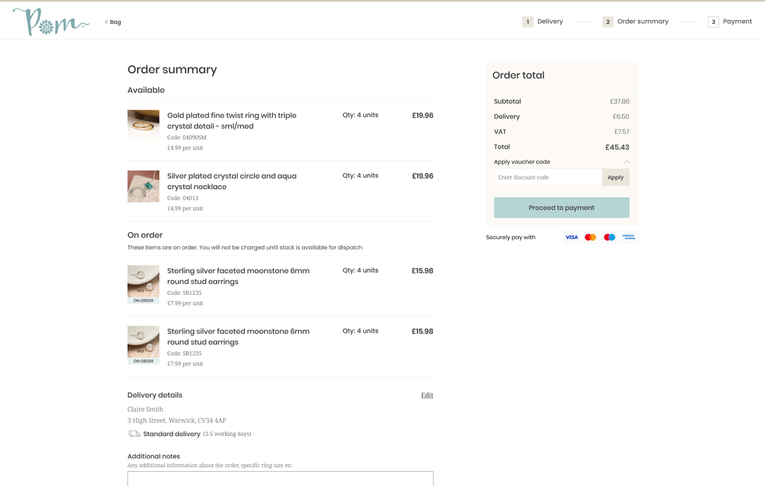 Screenshot of desktop device