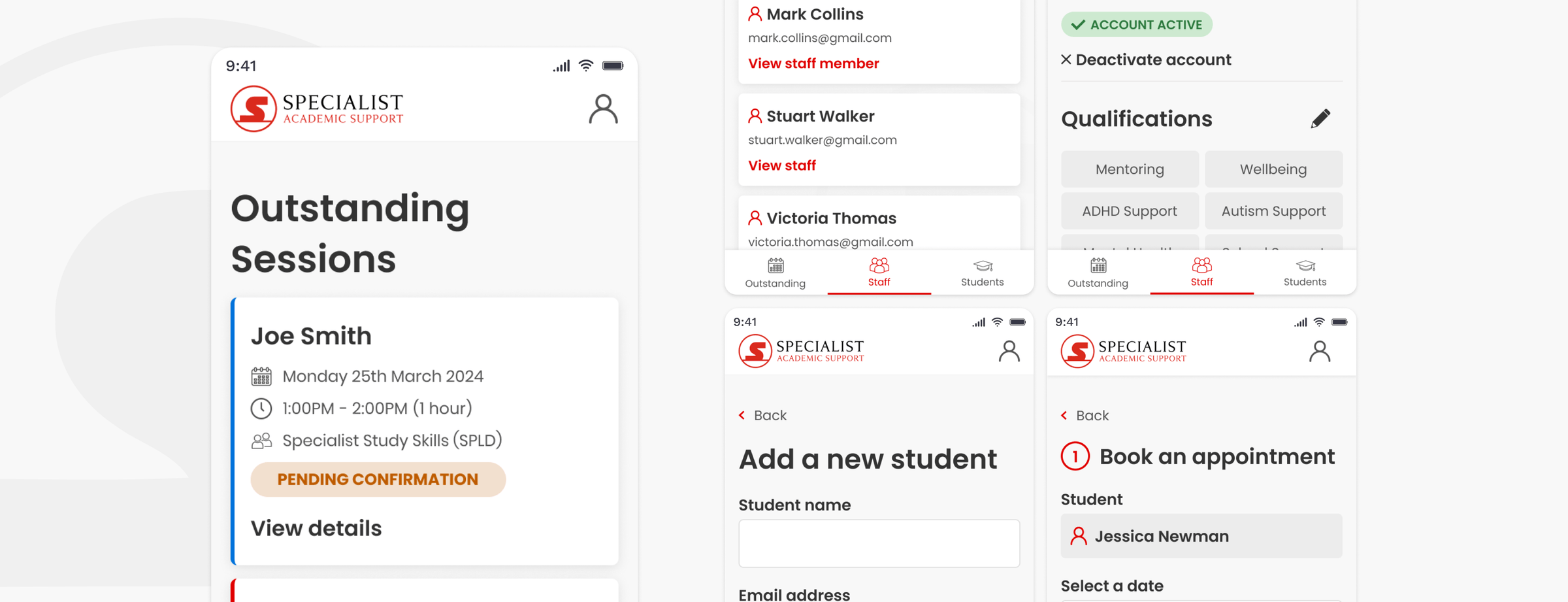 Screenshot of device