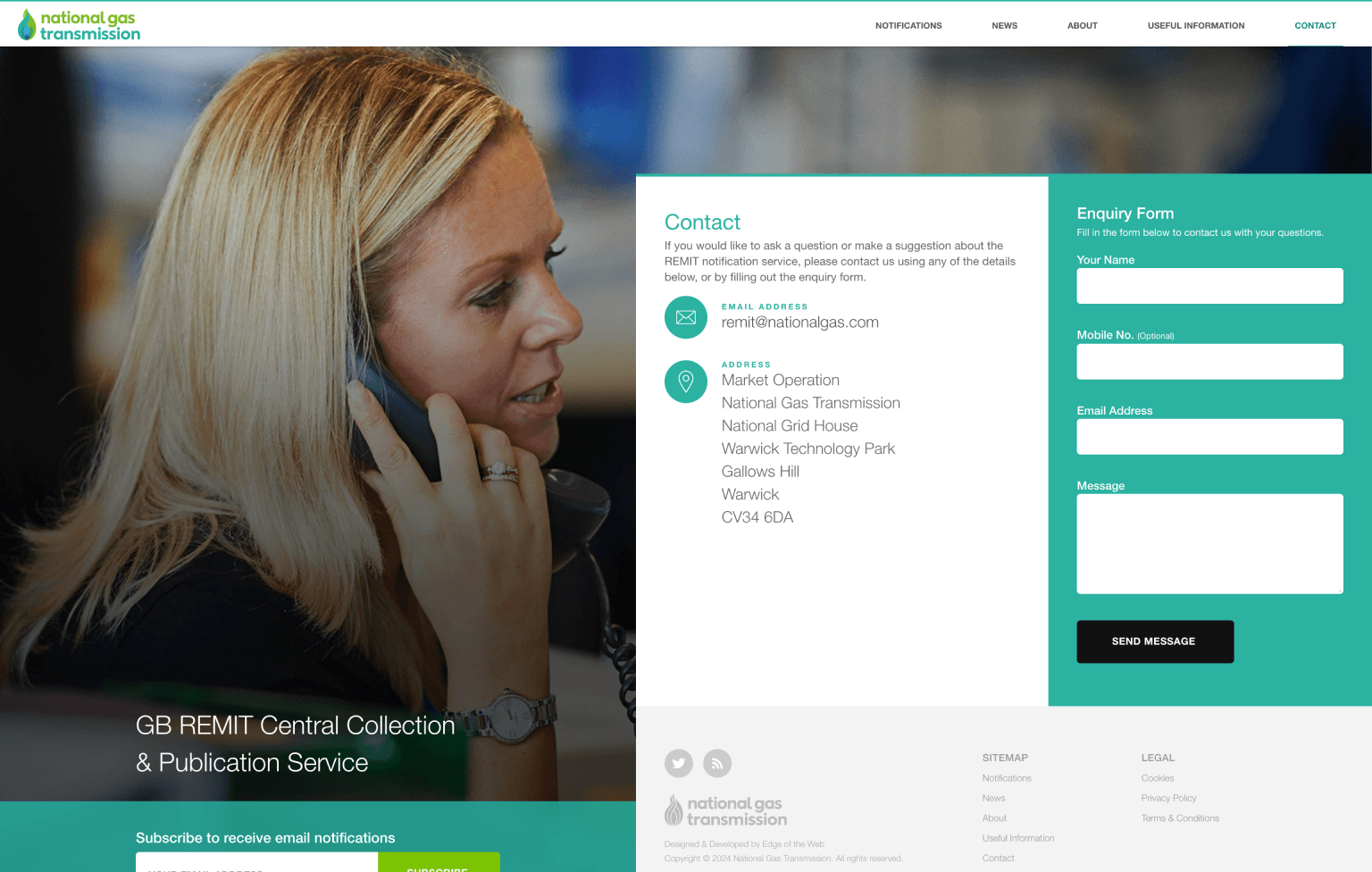 Screenshot of desktop device
