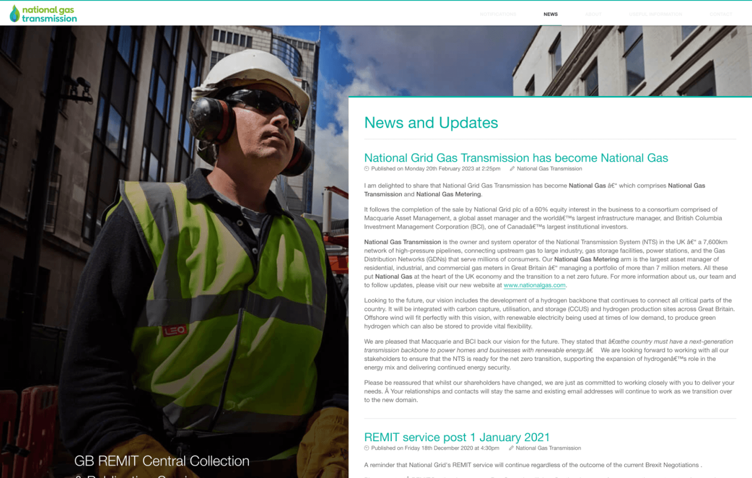 Screenshot of desktop device