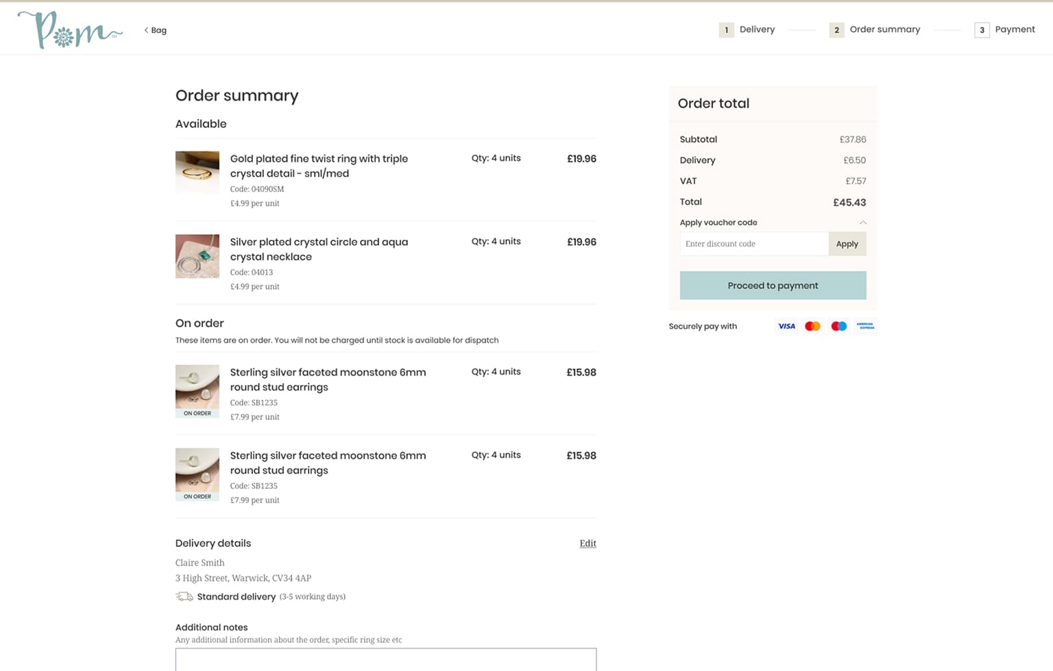 Screenshot of desktop device