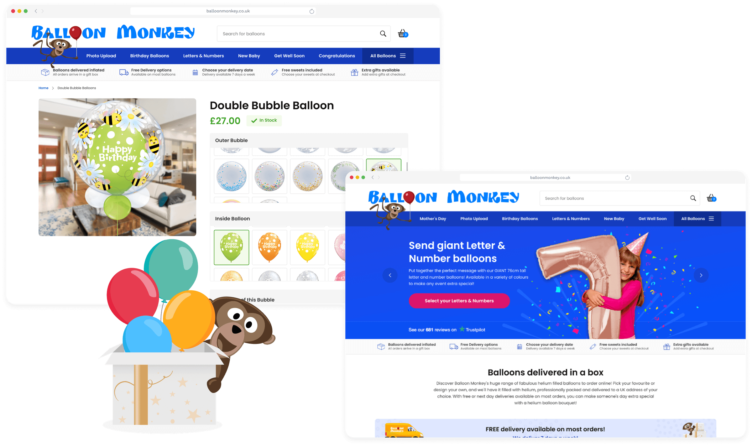 Balloon Monkey Mockup