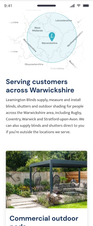 Screenshot of website