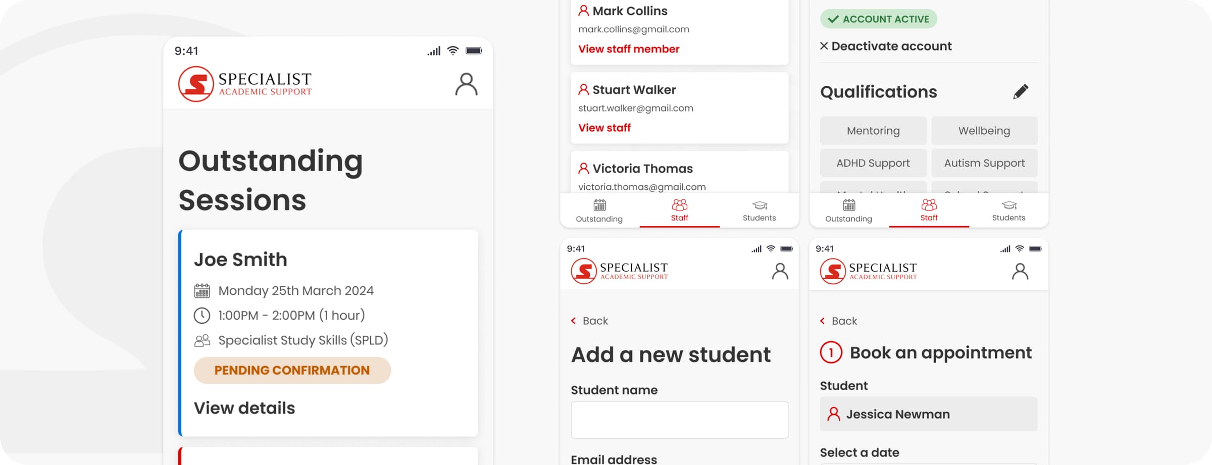 Screenshot of device