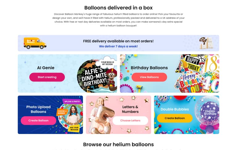 Screenshot of desktop device