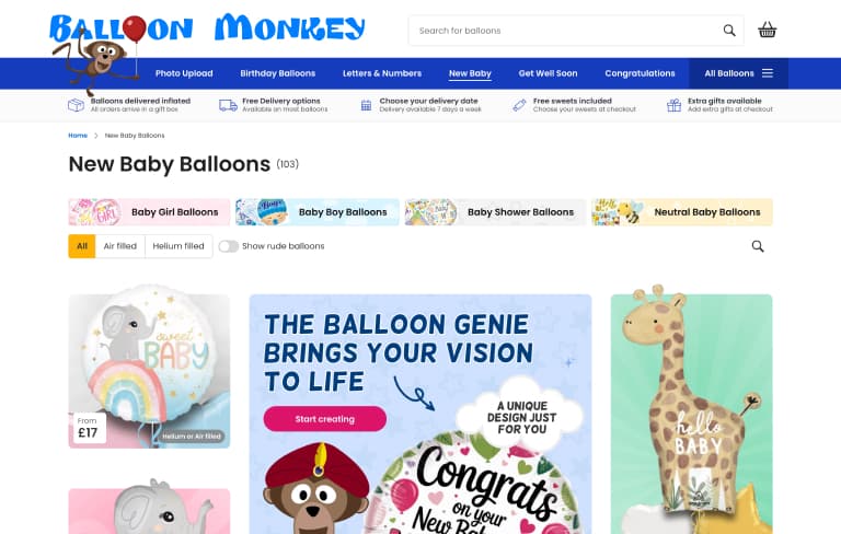 Screenshot of desktop device