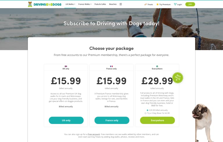 Screenshot of desktop device