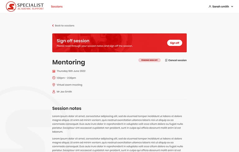 Screenshot of desktop device