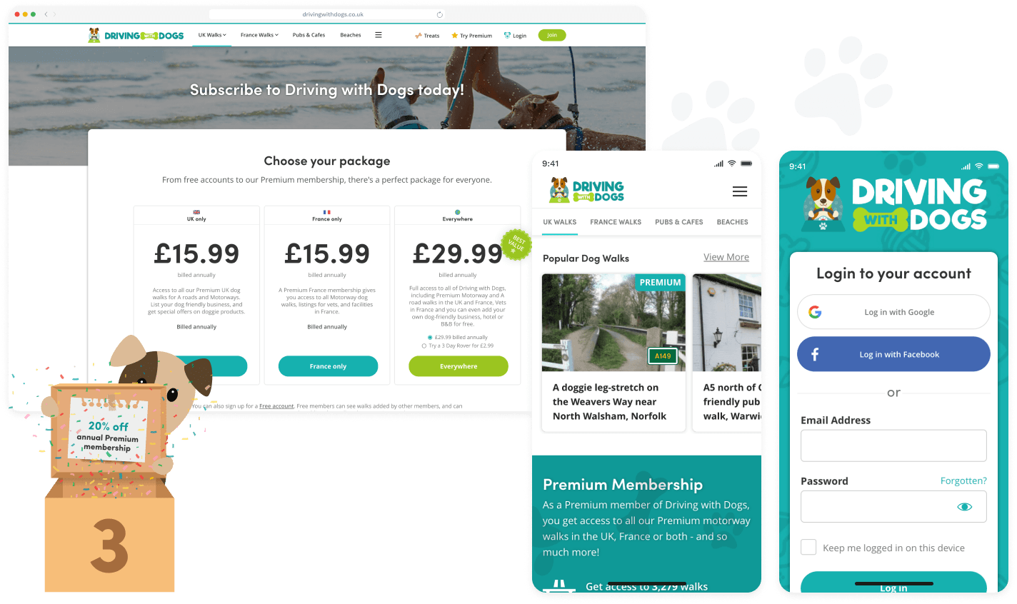 Driving with Dogs Mockup