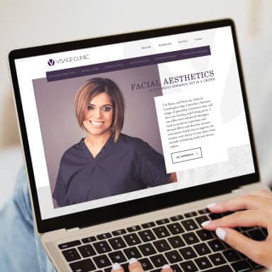 visage clinic website mockup