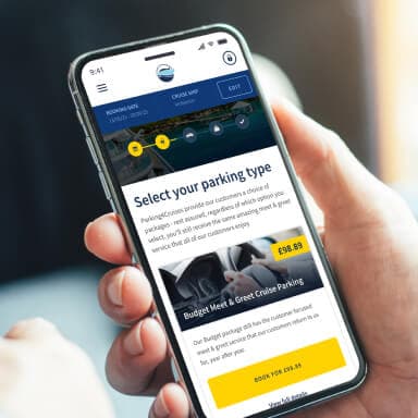 Parking4Cruises website mockup