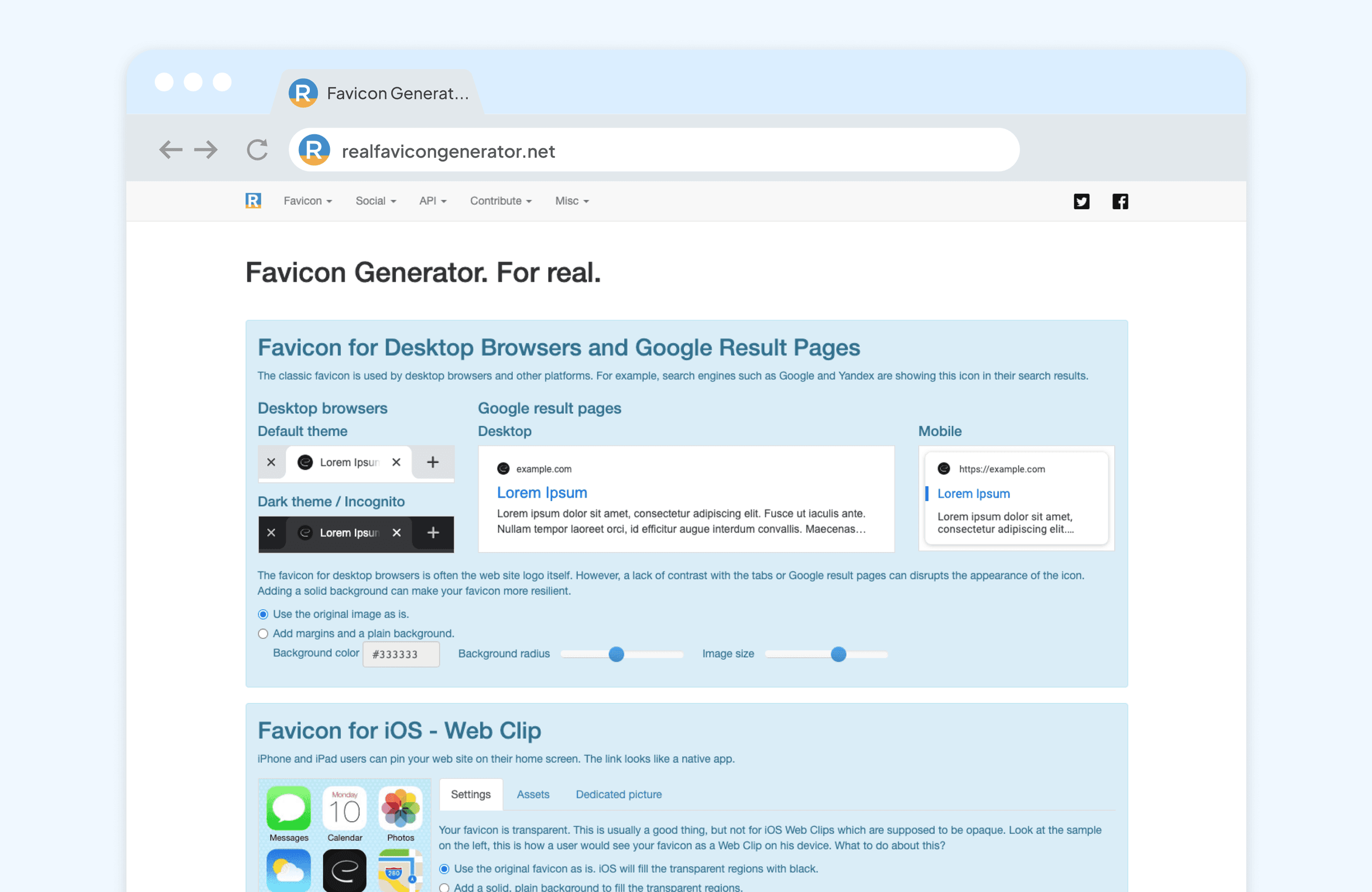 real favicon generator