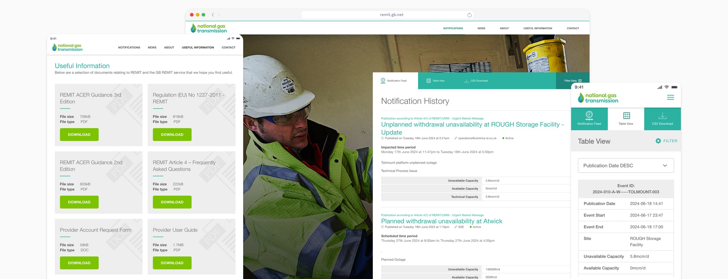Screenshot of device