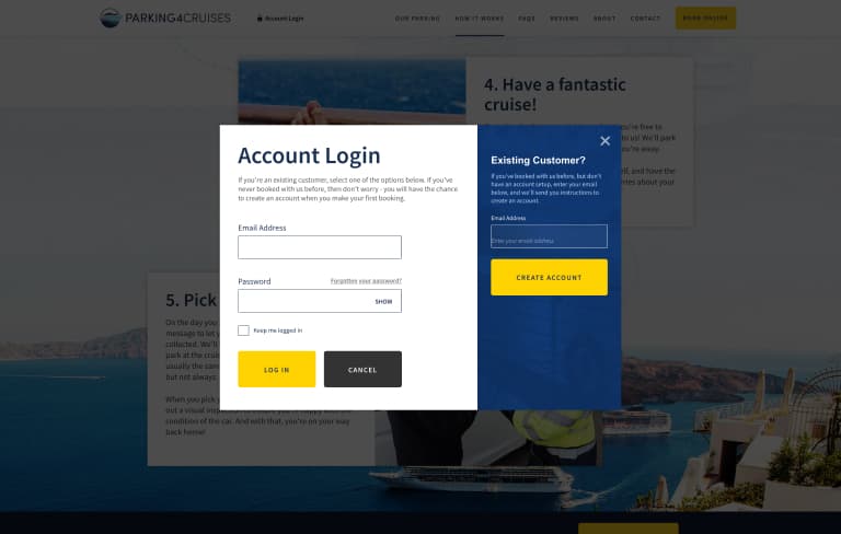 Screenshot of desktop device