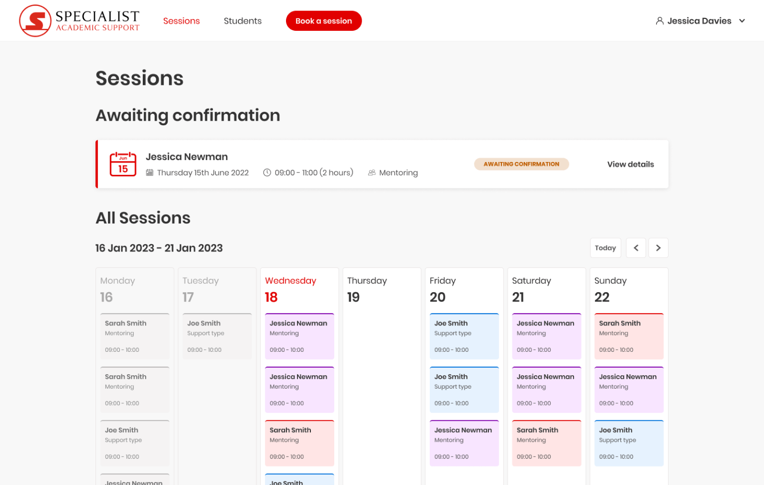 Screenshot of desktop device