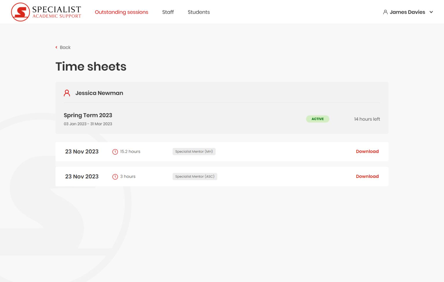 Screenshot of desktop device