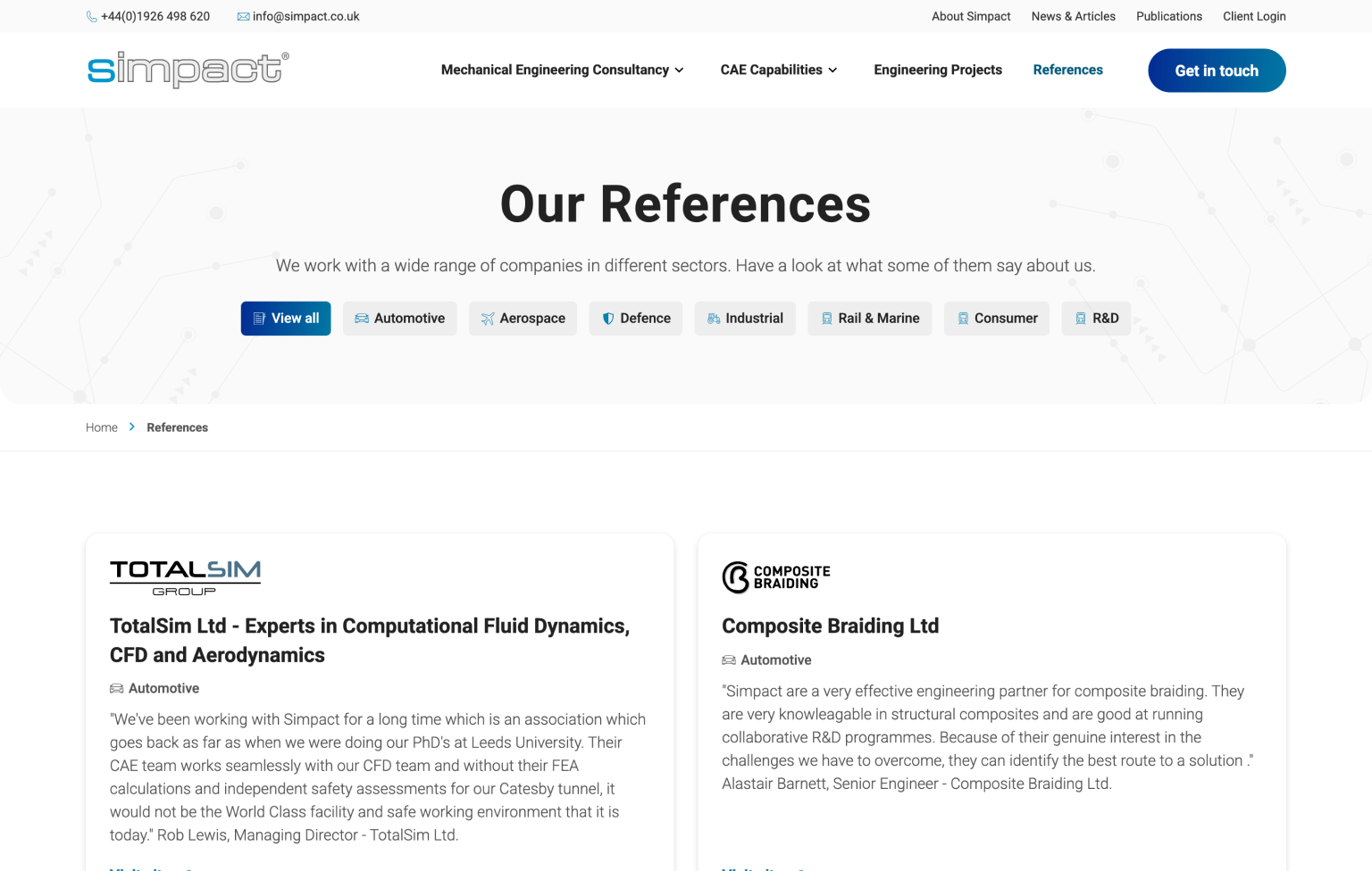 Screenshot of desktop device