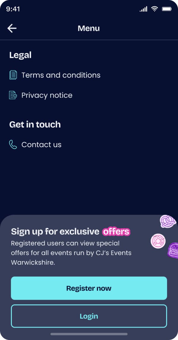 Screenshot of mobile device