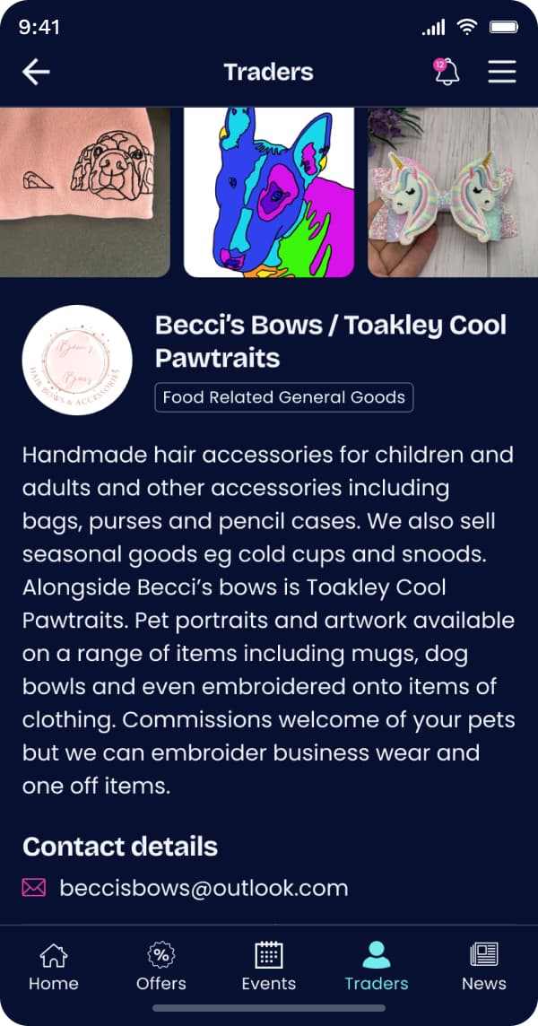 Screenshot of mobile device