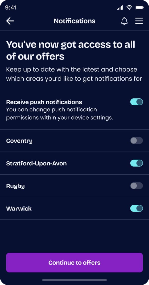 Screenshot of mobile device