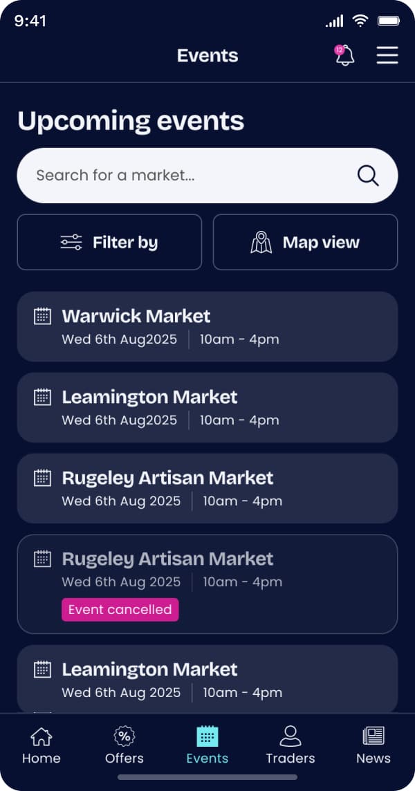 Screenshot of mobile device