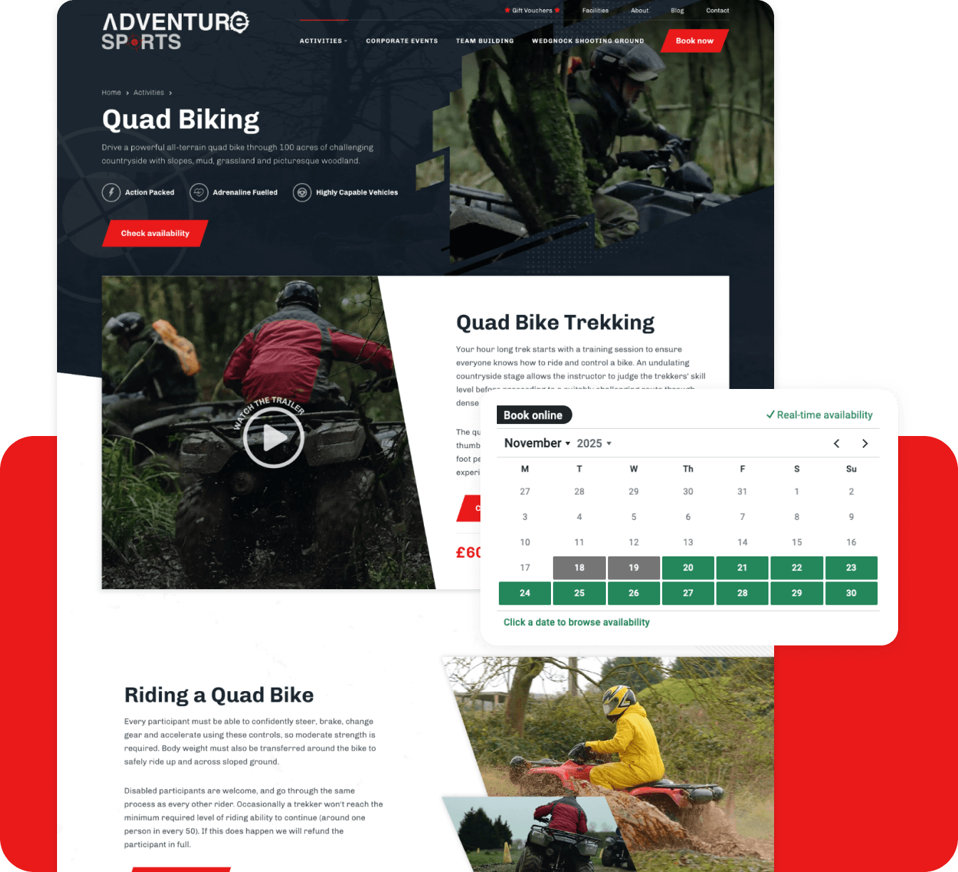 Adventure Sports Website Image