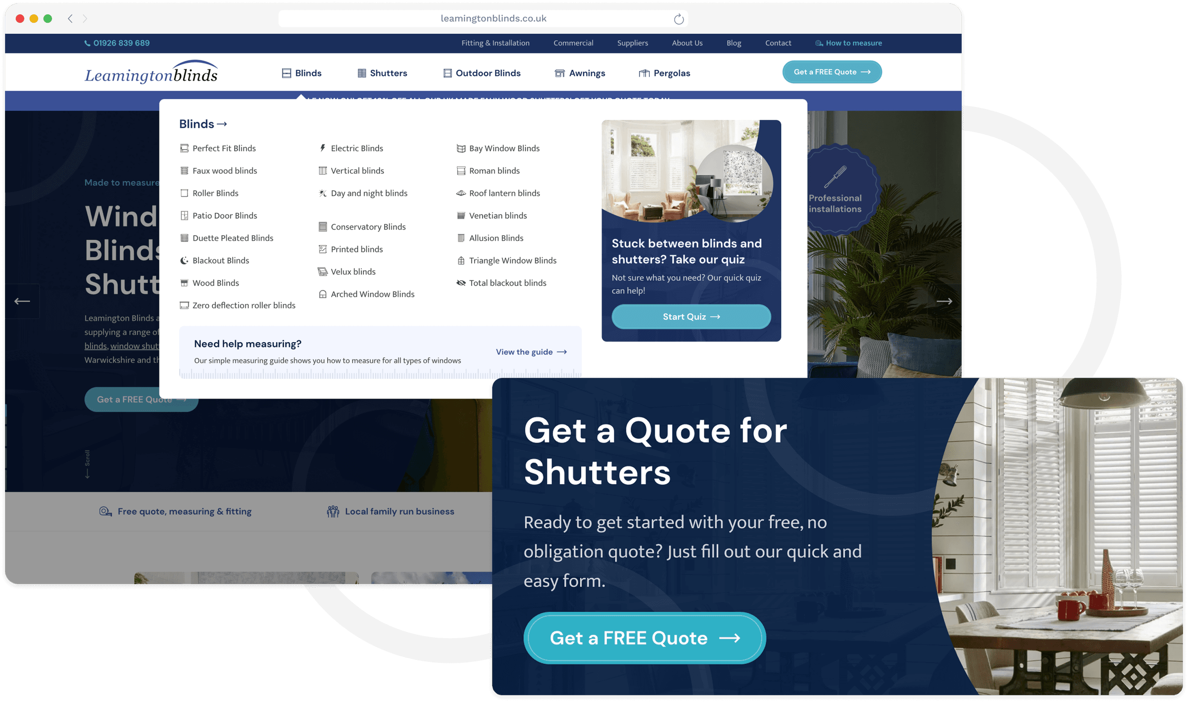 Leamington Blinds Mockup