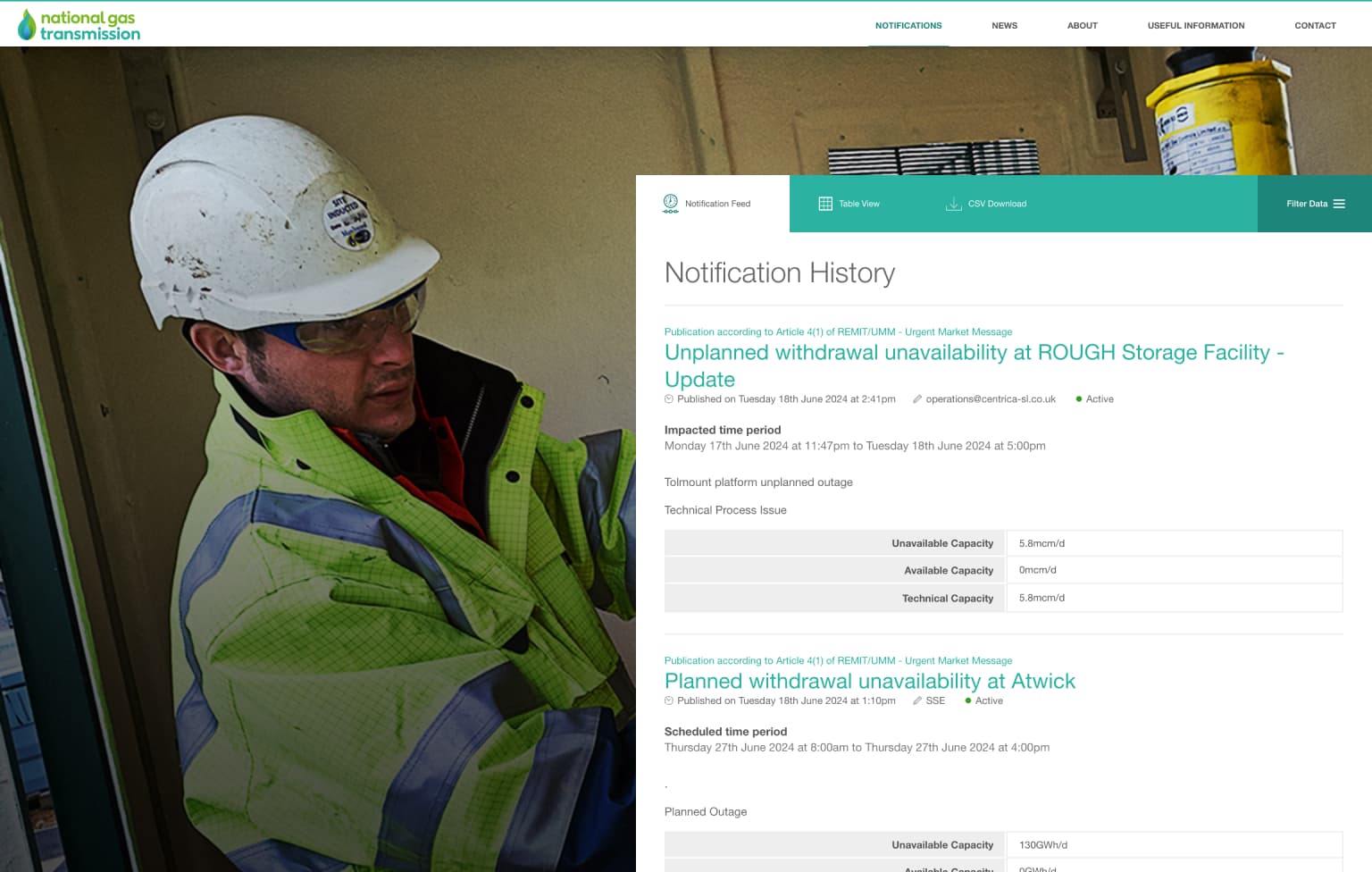 Screenshot of desktop device