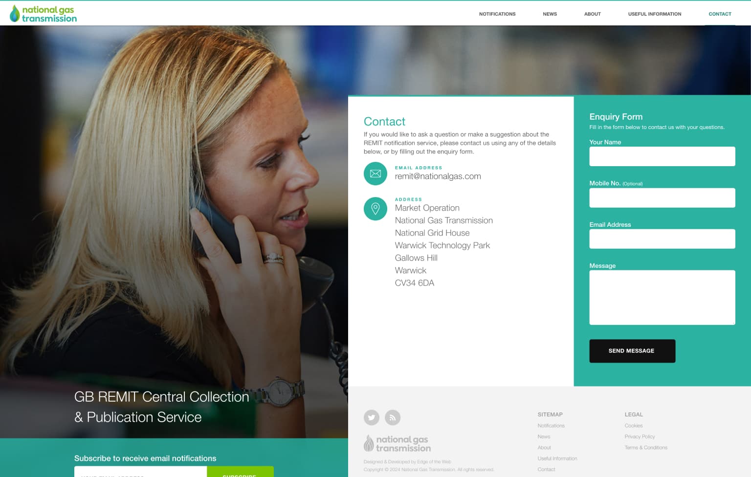 Screenshot of desktop device