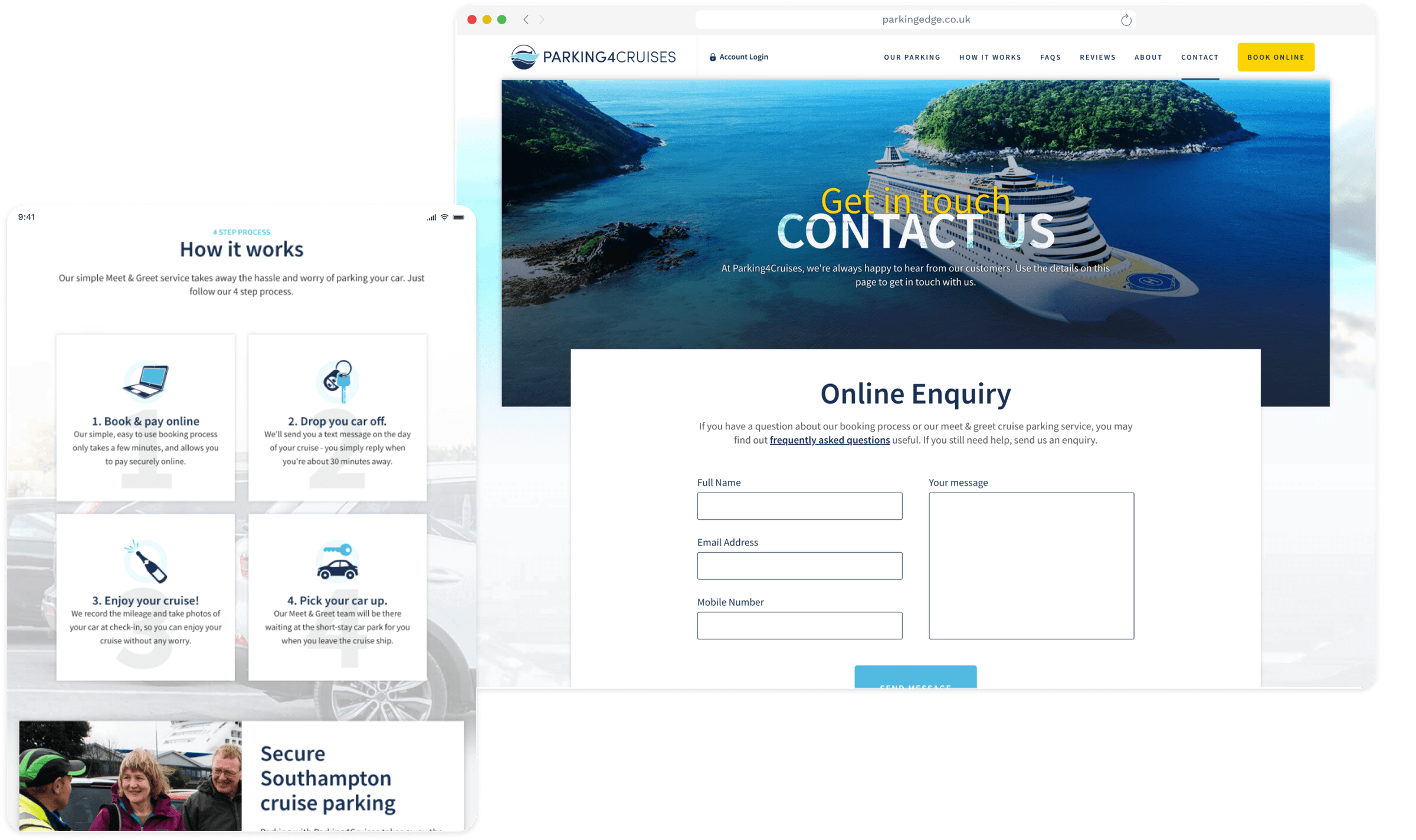 Parking 4 Cruises Mockup