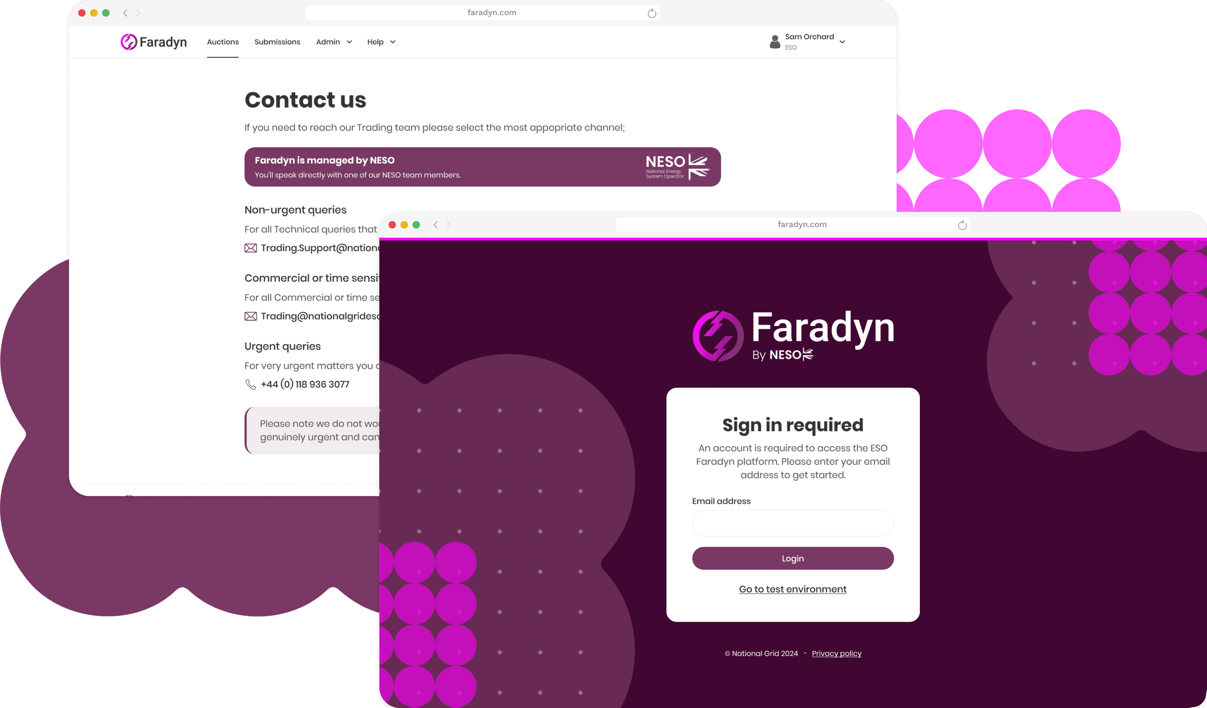 Faradyn Mockup