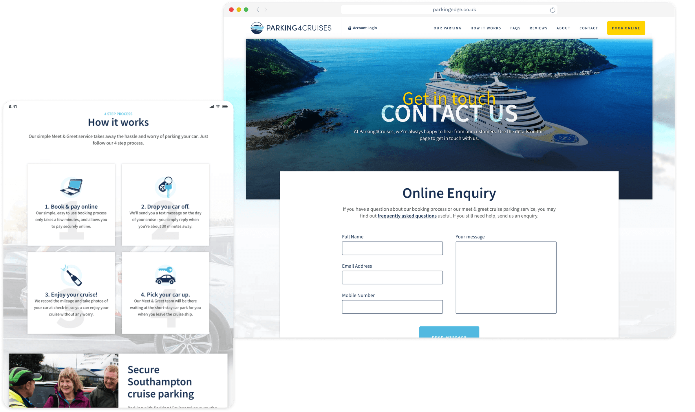 Parking 4 Cruises Mockup