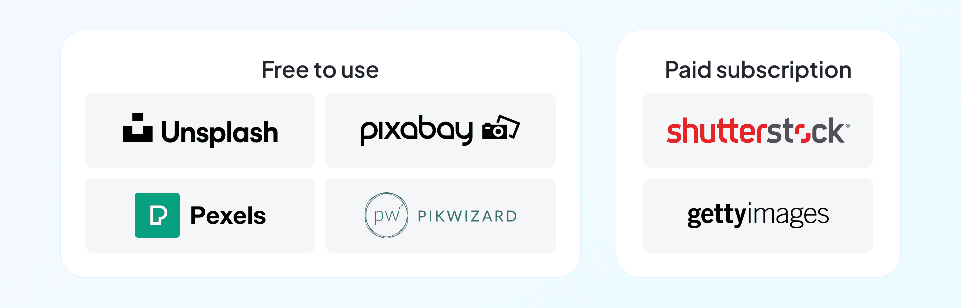 Stock image suggestions